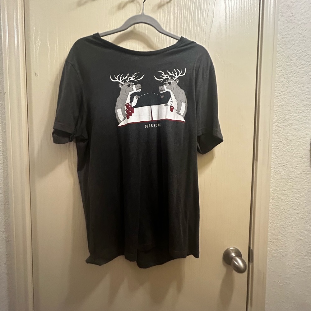 Black graphic T-shirt